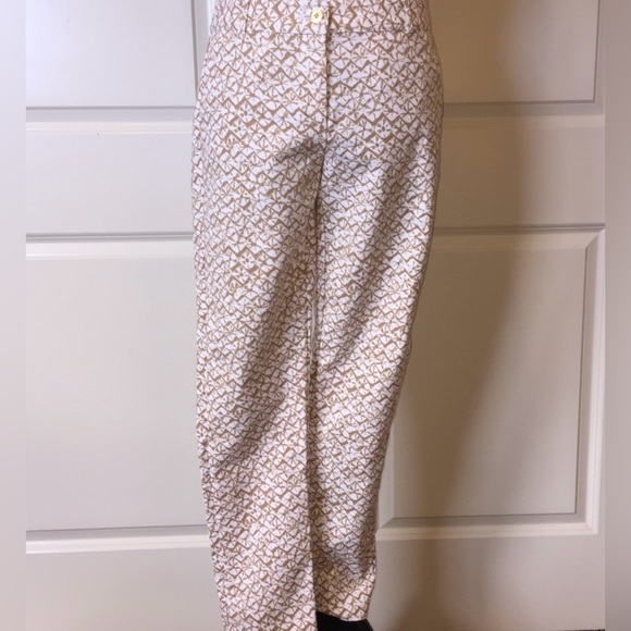 NWOT. Michael Kors tan and white skinny ankle jeans. Size 4. - Picture 2 of 7